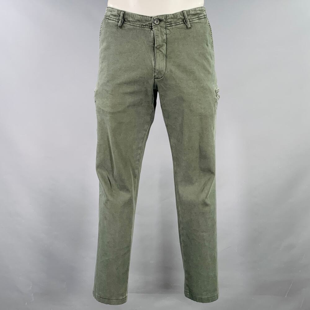 J.W. BRINE Size 35 Green Olive Cotton Blend Cargo Casual Pants